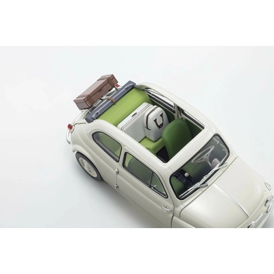Kyosho 1:18 Fiat Nuova 500 Ivory Accessories Version