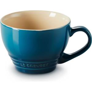 Le Creuset Чаша за капучино 400 мл, DEEP TEAL, керамика с глазура, Le Creuset (LECR70304406420002)