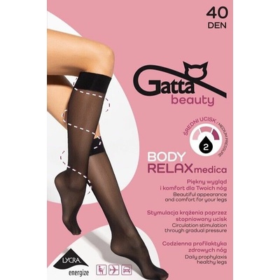 Gatta Podkolienky Relaxmedica 40 DEN Čierna