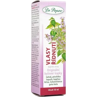 Dr. Popov Originálne bylinné kvapky Vlasy 50 ml