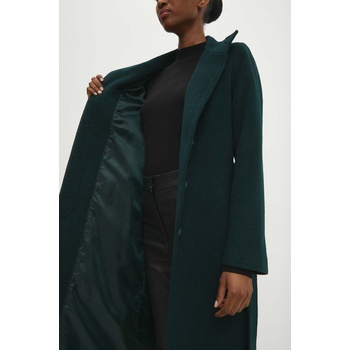 ANSWEAR Вълнено палто Answear Lab в зелено преходен модел (WA23.KPD004.)