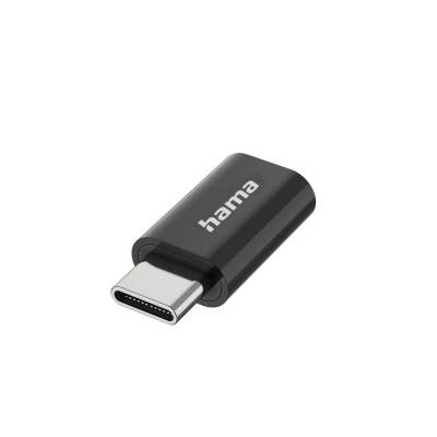 Адаптер, Micro-USB - USB-C, USB 2.0, OTG, 480 Mbit/s (HAMA-300095)