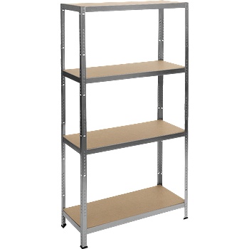 Carmen Метален стелаж Carmen CR-1024 - 180x90x40 см, до 600 кг на рафт - цинк (3580566)