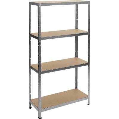 Carmen Метален стелаж Carmen CR-1024 - 180x90x40 см, до 600 кг на рафт - цинк (3580566)