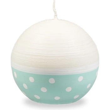Unipar Бяло-тюркоазена свещ , време за горене 22 ч. Sweetness - Unipar (Sweetness Turquoise Sphere 70x0)
