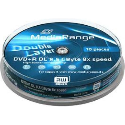 MediaRange DVD+R DL 8.5GB 8x, spindle, 10ks (MR466)