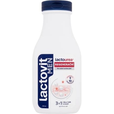 Lactovit Men Lactourea регенериращ душ гел 3в1 за много суха кожа 300 ml за мъже