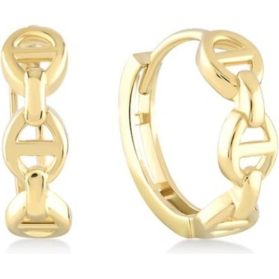 Lillian Vassago zdobené kroužkové náušnice žluté zlato LLV06-GER147