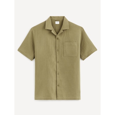 Celio Мъжка риза в цвят каки с джоб Celio Celio | Zelen | МЪЖЕ | S