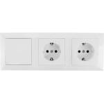 Aigostar - Комплект 2x стенни контакта с вграден ключ 2x16A/250V SCHUKO (AI0528)
