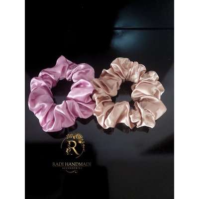 Radi handmade Скрънчи в румено розаво и бежаво (685)