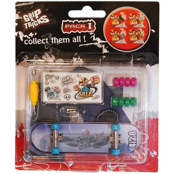 Grip & Tricks Играчка за пръсти Skateboard, син (GT-FSO-M152)