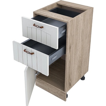 ИРИМ Долен кухненски шкаф Сити АРФ-Бяло фладер-04-73 40 см