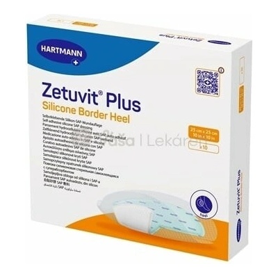 Zetuvit Plus Silicone Border Heel Kompres sterilný samolepiaci 10 ks