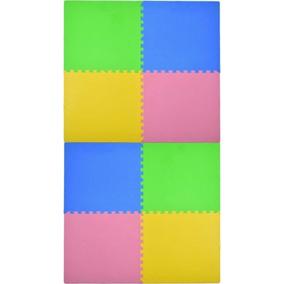 Divio Pěnové puzzle do fitness a bazénu 60 x 60 x 1 cm multicolor 8 ks