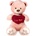 Amek Toys ПЛЮШЕНО ГОЛЯМО МЕЧЕ СЪС СЪРЦЕ 100 СМ БЕЖ/ЕКРЮ