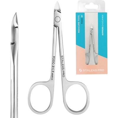 Staleks Pro Podo 21 Podologické nůžky na kůži 10,5 cm 7 mm