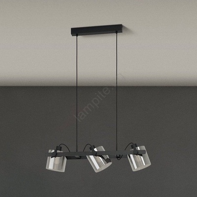 EGLO 780478 - Пендел CALERINO 3xE27/40W/230V черен (EG780478)