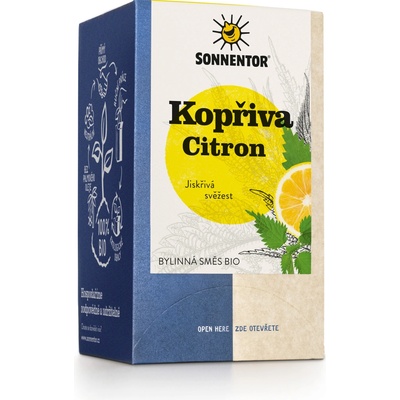 Sonnentor Kopřiva Citron bio porc. dvoukomorový 21,6 g