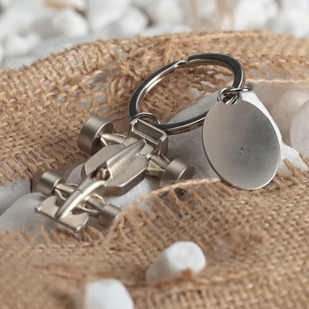 Image 1 of Art gift Ключодържател Състезателна кола + плочка за гравиране