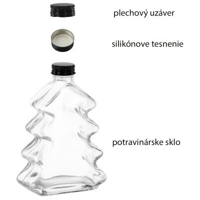 HOME Sklenená fľaša STROMČEKY 200ml