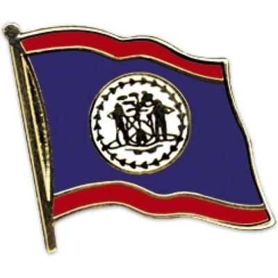 Odznak (pins) 20mm vlajka Belize - farebný