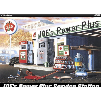 ACADEMY Model Kit budova 15122 Joe's Power Plus Gas Service Station LE: 1:24