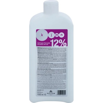 Kallos KJMN Professional Hydrogen Peroxide активираща емулсия 12 % 40 vol. за професионална употреба 1000ml