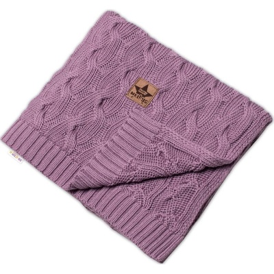 Baby Nellys dětská pletená deka levandulová – Sleviste.cz