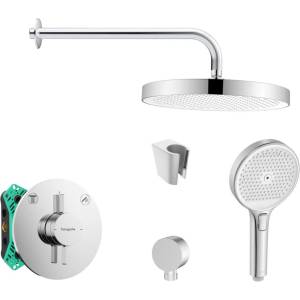 SANITINO - Душ гарнитура Hansgrohe със смесител и скрито тяло, аксесоари kielle, хром SANI21HKK004 (SANI21HKK004)