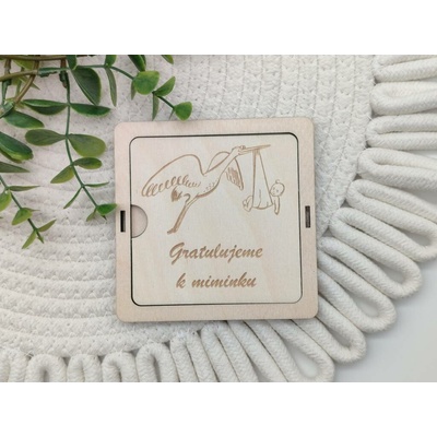 Dárková krabička na peníze D-decor - gratulace k narození miminka