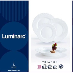 Luminarc Комплект за хранене Luminarc Trianon, 18 части, бял (883314290813)