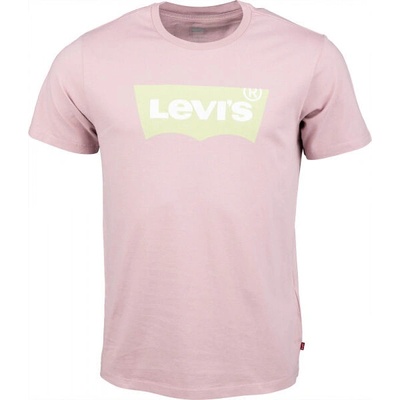 Levi's Housemark Graphic Tee ružové svetlo zelené biele