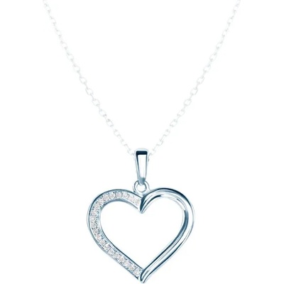 SAVICKI Висулка със сърце: бяло злато. диаманти
