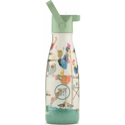 Cool Bottles dětská termolahev Kids Hen House třívrstvá 260 ml 3D