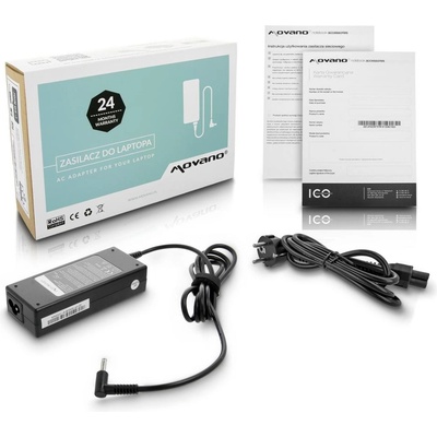Movano Зарядно за лаптопи HP / Compaq, 90W / 19, 5V / 4, 62A / 4, 5mm x 3, 0mm (ZZ/HP195462)
