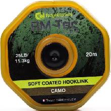 RIDGEMONKEY šnúra RM Tec Soft Coated Hooklink 20m 35lb Camou