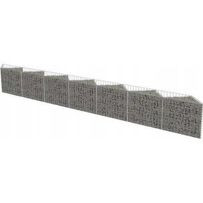 vidaXL Gabionová zeď pozinkovaná ocel 450 x 30 x 50 cm