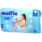 Molfix бебешки пелени, номер 3, 60БР, 4-9КГ