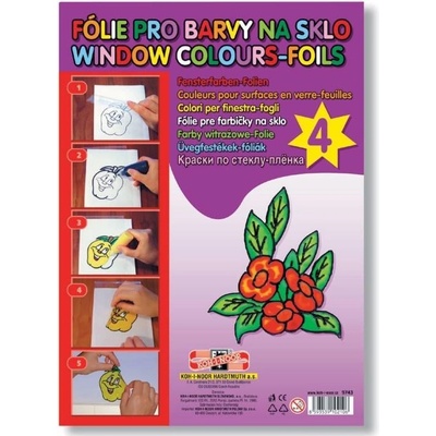 Koh-i-noor fólie pre farby na sklo 4 ks