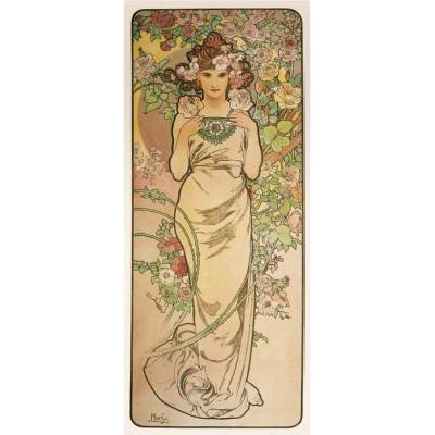 Pohled Alfons Mucha – Rose, dlouhý