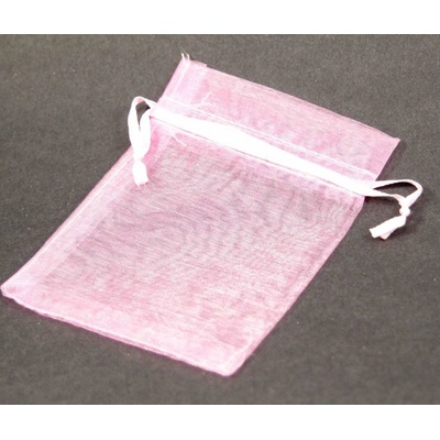 Darčekové vrecká z organzy - viac farieb - rozmer 8,5 cm x 11,5 cm ostro ružová