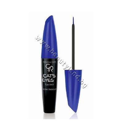 Очна линия Golden Rose Cat`s Eyes Liner Blue, p/n GR-253441 - Водоустойчива очна линия с матов син финиш (GR-253441)