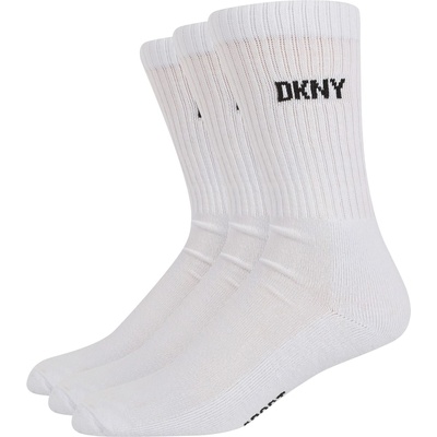 DKNY Чорапи DKNY Ribbed 3 Pack Socks - White