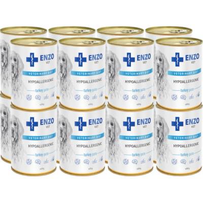 Enzo Vet Hypoalergénna diéta s morčacím mäsom 16 x 400 g