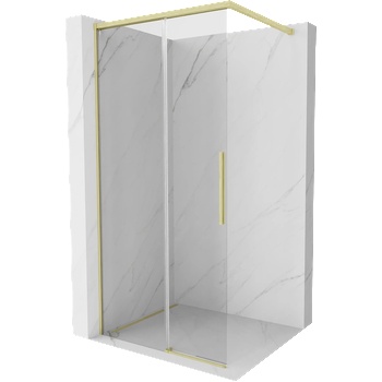 Mexen Rox душ панел Walk-in 70 x 200 см, прозрачен 8 мм, матиран златист - 8C2-070-003-55-00 (8C2-070-003-55-00)