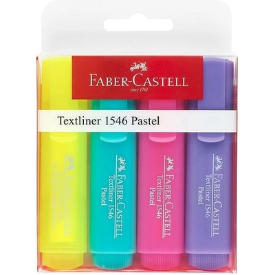 Faber-Castell Текст маркер 1546, пастел, 4 цвята (1010100134)