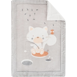 KikkaBoo Меко бебешко одеяло с шерпа Kikkaboo - Polar Fisher, 110 х 140 сm, Grey (31103020095)
