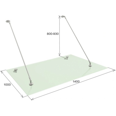 neuvedená Presklená strieška 140x100