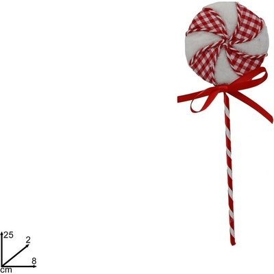 MAKRO Dekorácia vianočná lízanka, 2x25x8cm